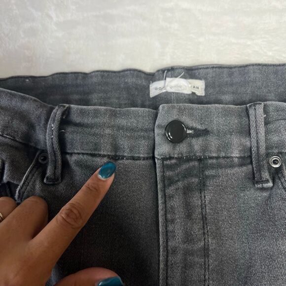 Good American Gray Good Waist Crop Jeans 20 Plus Size Women - Picture 6 of 11